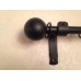  Wrought Iron Curtain Pole Set 20mm in Smithy Matt Black.